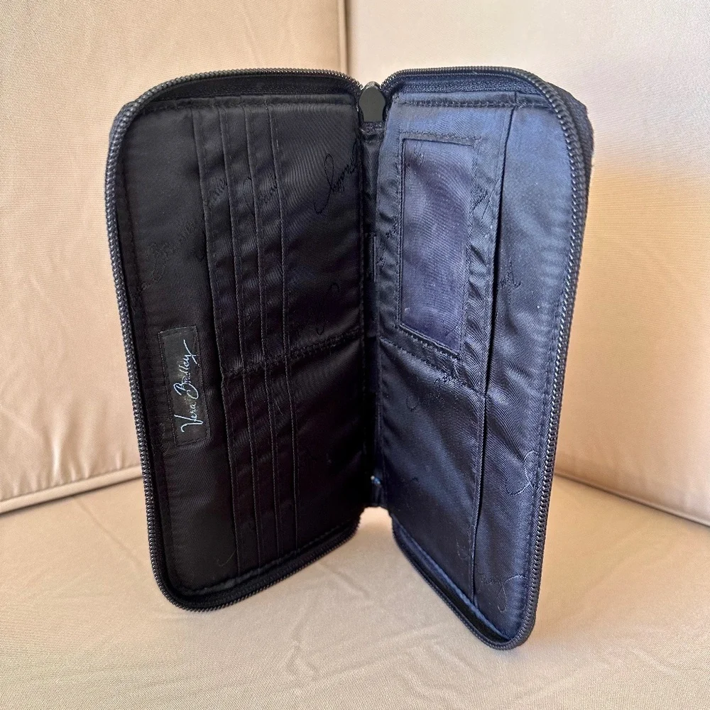 Vera Bradley "Night Owl' Zip Around Wallet - Picture 5 of 7